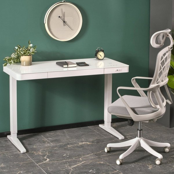 SHIFT elektromosan állítható magasságú íróasztal – fehér – 120 cm