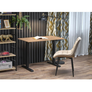 LIFT elektromosan állítható magasságú íróasztal – tölgy / fekete – 105 cm