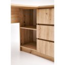 CORNER modern sarok íróasztal 3 fiókkal – tölgy – 124 cm