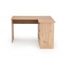 CORNER modern sarok íróasztal 3 fiókkal – tölgy – 124 cm