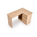 CORNER modern sarok íróasztal 3 fiókkal – tölgy – 124 cm