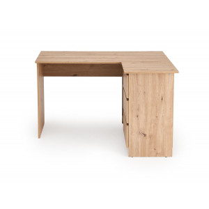 CORNER modern sarok íróasztal 3 fiókkal – tölgy – 124 cm
