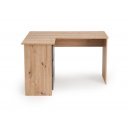 CORNER modern sarok íróasztal 3 fiókkal –  tölgy / grafit – 124 cm