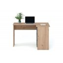 CORNER modern sarok íróasztal 3 fiókkal –  tölgy / grafit – 124 cm