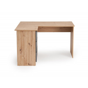 CORNER modern sarok íróasztal 3 fiókkal –  tölgy / grafit – 124 cm