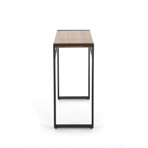 SLIM modern loft konzolasztal – arany tölgy / fekete – 90 cm