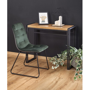 SLIM modern loft konzolasztal – arany tölgy / fekete – 90 cm