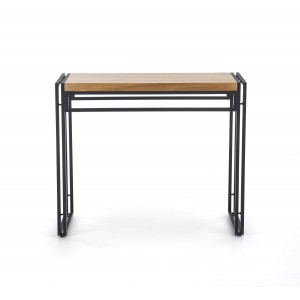SLIM modern loft konzolasztal – arany tölgy / fekete – 90 cm