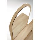 CANE modern fésülködőasztal tükörrel és rattan részletekkel – natúr / fekete – 104 cm