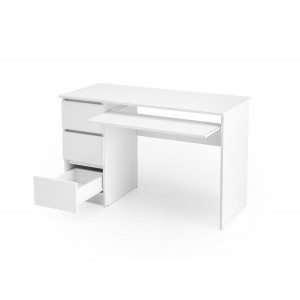 STUDY modern íróasztal 3 fiókkal – fehér – 120 cm