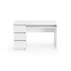 STUDY modern íróasztal 3 fiókkal – fehér – 120 cm