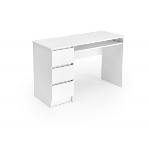 STUDY modern íróasztal 3 fiókkal – fehér – 120 cm