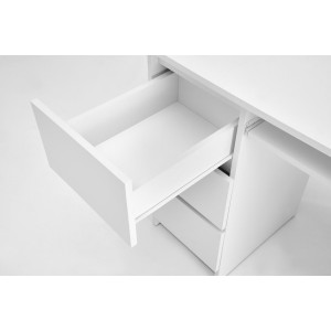 STUDY modern íróasztal 3 fiókkal – fehér – 120 cm