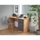 BLOCK modern íróasztal fiókkal és szekrénnyel –  tölgy / antracit – 120 cm