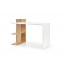 SHELF modern íróasztal polcokkal – arany tölgy / fehér – 122 cm