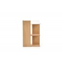 SHELF modern íróasztal polcokkal – arany tölgy / fehér – 122 cm