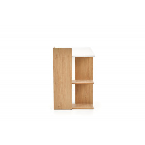 SHELF modern íróasztal polcokkal – arany tölgy / fehér – 122 cm