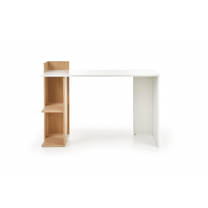 SHELF modern íróasztal polcokkal – arany tölgy / fehér – 122 cm