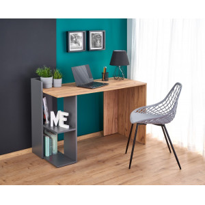 SHELF modern íróasztal polcokkal –  tölgy / antracit – 122 cm
