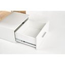 STACK modern íróasztal polcos tárolóval és fiókkal – tölgy / fehér – 149 cm