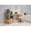 STACK modern íróasztal polcokkal és fiókkal –  tölgy / antracit – 149 cm