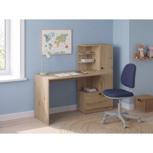 CUBBY modern íróasztal integrált polcos tárolóval –  tölgy – 150 cm