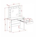 SPOTLIGHT modern fésülködőasztal LED világítással – fekete – 94 cm