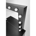 SPOTLIGHT modern fésülködőasztal LED világítással – fekete – 94 cm