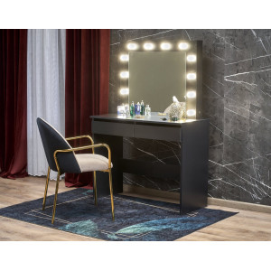 SPOTLIGHT modern fésülködőasztal LED világítással – fekete – 94 cm
