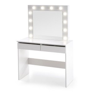 SPOTLIGHT modern fésülködőasztal LED világítással – fehér – 94 cm HALMAR