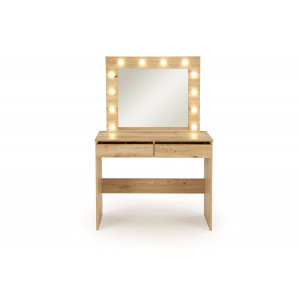 SPOTLIGHT modern fésülködőasztal LED világítással – tölgy – 94 cm