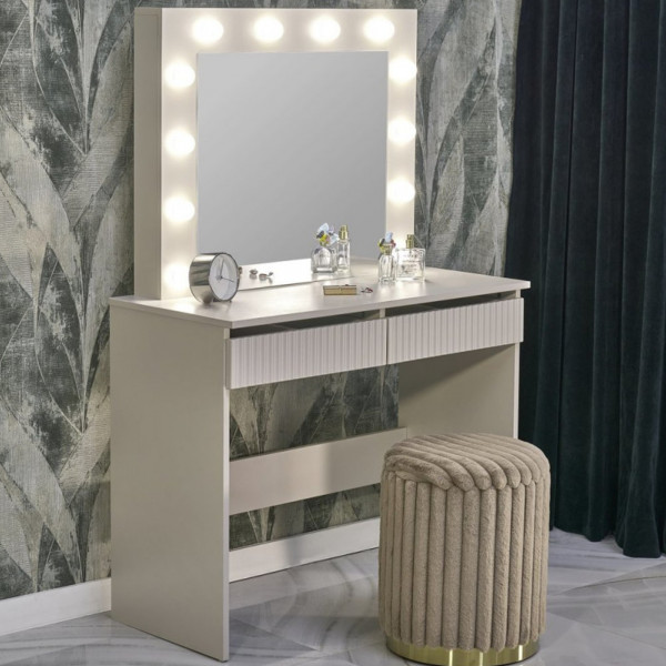 SPOTLIGHT modern fésülködőasztal LED világítással – kasmír – 94 cm