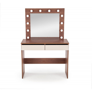 SPOTLIGHT modern fésülködőasztal LED világítással – kasmír / dió – 94 cm