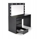 SPOTLIGHT XL modern fésülködőasztal LED világítással – fekete – 120 cm