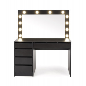 SPOTLIGHT XL modern fésülködőasztal LED világítással – fekete – 120 cm