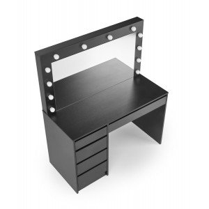 SPOTLIGHT XL modern fésülködőasztal LED világítással – fekete – 120 cm