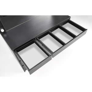 SPOTLIGHT XL modern fésülködőasztal LED világítással – fekete – 120 cm
