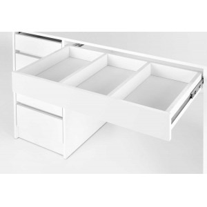 SPOTLIGHT XL modern fésülködőasztal LED világítással – fehér – 120 cm