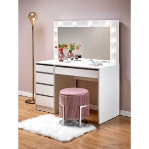 SPOTLIGHT XL modern fésülködőasztal LED világítással – fehér – 120 cm