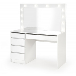 SPOTLIGHT XL modern fésülködőasztal LED világítással – fehér – 120 cm