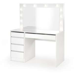 SPOTLIGHT XL modern fésülködőasztal LED világítással – fehér – 120 cm HALMAR