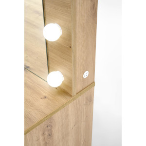 SPOTLIGHT XL modern fésülködőasztal LED világítással – tölgy – 120 cm