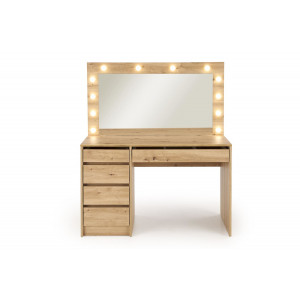 SPOTLIGHT XL modern fésülködőasztal LED világítással – tölgy – 120 cm