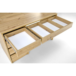 SPOTLIGHT XL modern fésülködőasztal LED világítással – tölgy – 120 cm