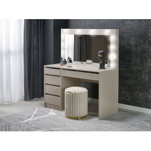 SPOTLIGHT  XL modern fésülködőasztal LED világítással – kasmír – 120 cm