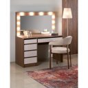 SPOTLIGHT  XL modern fésülködőasztal LED világítással – kasmír / dió – 120 cm