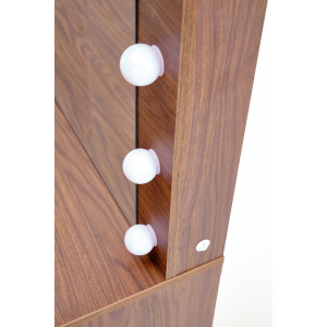 SPOTLIGHT  XL modern fésülködőasztal LED világítással – kasmír / dió – 120 cm
