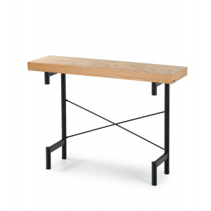 STASH modern konzolasztal –  tölgy / fekete – 106 cm