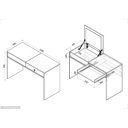 FLIP modern fésülködőasztal felnyitható tükörrel – fehér – 120 cm