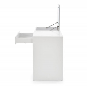 FLIP modern fésülködőasztal felnyitható tükörrel – fehér – 120 cm